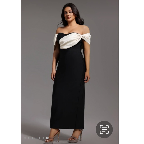Lala Off-The-Shoulder Fold Bandage Dress - Picture 1 of 2